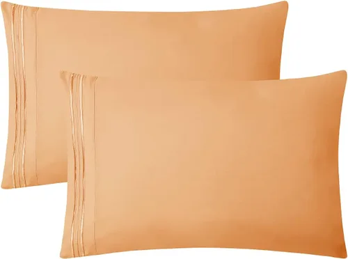 Vista 44 de Clara Clark Fundas de almohada de tamaño estándar – Funda de almohada ultra suave, fundas de almohada de microfibra ligera tamaño Queen – Juego de 2