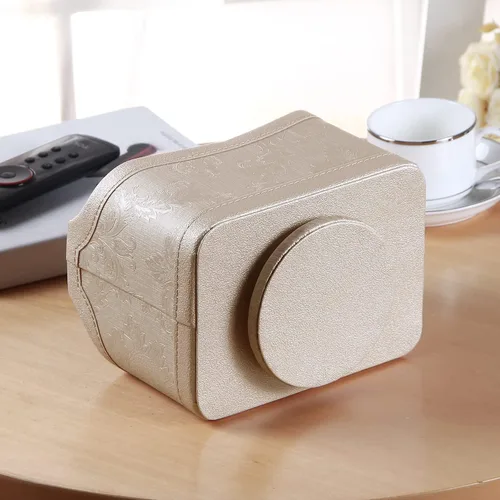 Vista 4 de PUSU - Soporte organizador de piel sintética giratorio en 360 grados para control remoto de TV, suministros de escritorio, suministros de oficina