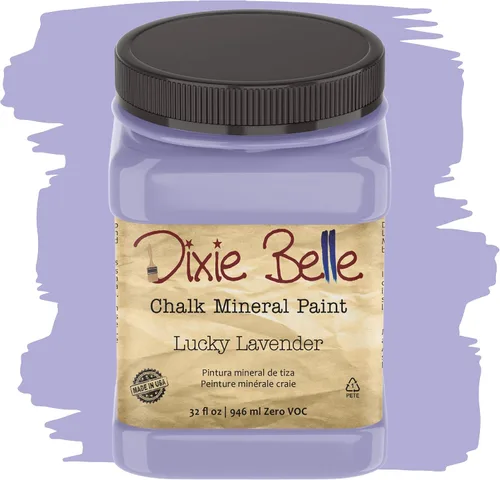 Vista 87 de Pintura para muebles con acabado de tiza Dixie Belle Paint Company - Amatista (4oz) - Pintura mineral de tiza chic púrpura profundo mate
