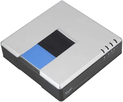 Vista 2 de Puerta de enlace VoIP desbloqueada, adaptador de teléfono de Internet PAP2T con 2 puertos para fax de soporte de voz sobre IP y voz múltiple