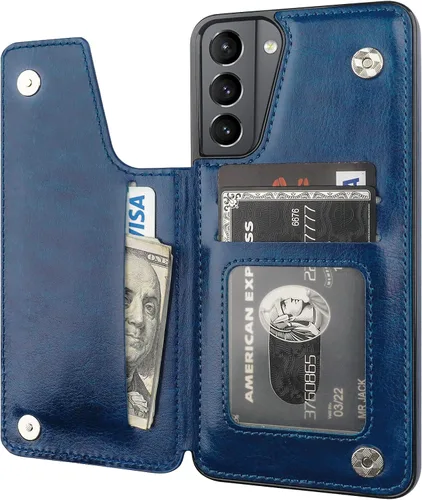 Vista 113 de ONETOP - Funda tipo cartera para Samsung Galaxy S22 con tarjetero, color negro Kickstand,ID/Cash Holder,Case Wallet with Card Slots,Double