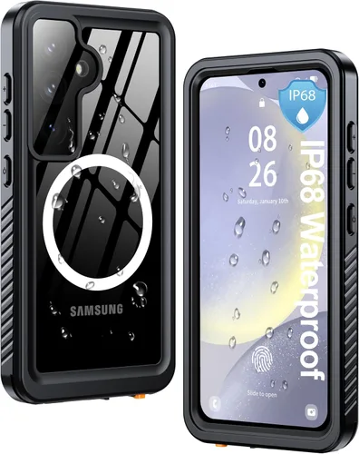 Vista 12 de ANTSHARE Funda impermeable IP68 para Samsung Galaxy S24 Ultra, compatible con MagSafe, protector de pantalla y lentes integrado, protección