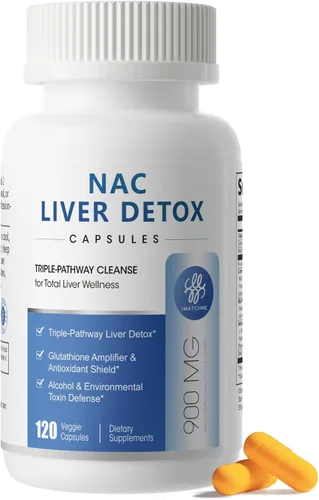 Vista 11 de Suplemento NAC 900 mg – Limpieza del Hígado Desintoxicación y Reparación, Salud Antioxidante y Celular, Apoyo a la Defensa del Alcohol – Cápsulas