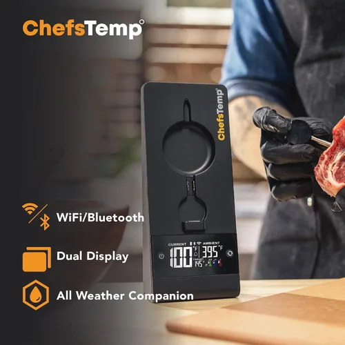 Vista 2 de ChefsTemp ProTemp Plus Termómetro Digital Inalámbrico de Carne de Próxima Generación Rango Ilimitado Bluetooth y WiFi Habilitado Cocina Inteligente