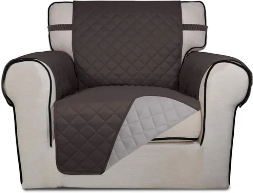 Vista 133 de PureFit - Funda de sofá acolchada reversible, protector de muebles impermeable, funda de sofá lavable con espuma antideslizante y correas elásticas