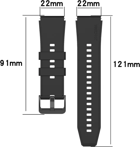 Vista 5 de Correa de reloj de 0.866in, correa oficial, para Huawei GT 2 GT2 Pro, repuesto original de reloj inteligente para hombre
