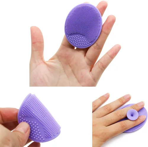 Vista 4 de Limpiador facial, cepillo de limpieza facial de silicona suave, esponja de masaje, eliminación de puntos negros, exfoliante para pieles sensibles