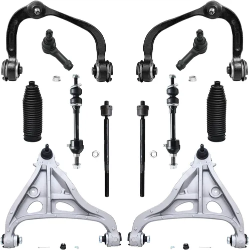 Vista 111 de Detroit Axle - Kit de extremo delantero para Hyundai Sonata XG350 XG300 Kia Optima, 2 brazos de control superiores con juntas de bola, 2 brazos