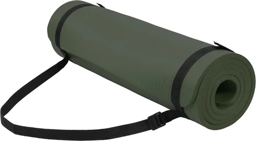 Vista 19 de Fitvids Tapete de yoga de 1/2 pulgada, extra grueso, de alta densidad, antidesgarros, con correa de transporte, adecuado para varios ejercicios