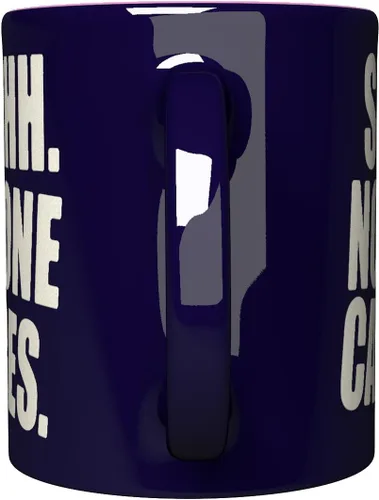 Vista 3 de Taza de cerámica grabada - SHHH. A Nadie le importa con divertido diseño de fondo - Taza de café de regalo sarcástica divertida