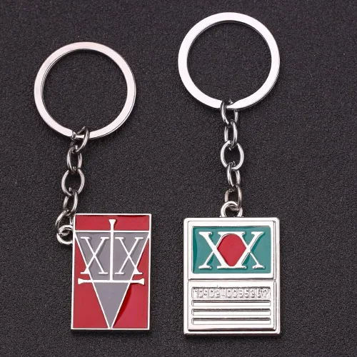 Vista 7 de HxH Hunter License Keychain - Hunter Killua GON Anime Key Chain - Halloween Cosplay Gifts for Kids Girls Teens Women Men