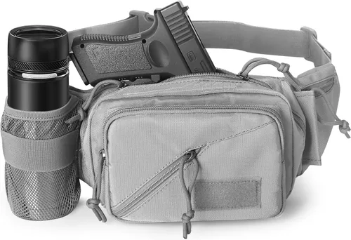 Vista 2 de Funda de transporte oculto para pistola en la cintura, bolsa táctica de transporte oculto para pistola, riñonera con funda para pistola de mano