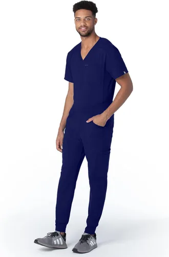Vista 4 de Urbane Impulse 9913lLKA - Pantalones deportivos elásticos para hombre, 7 unidades, Azul