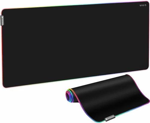 Vista 10 de VIVO DESK-PAD60-24 - Alfombrilla de escritorio grande de 60 x 24 pulgadas con iluminación RGB para ambiente de oficina y juegos inmersivos