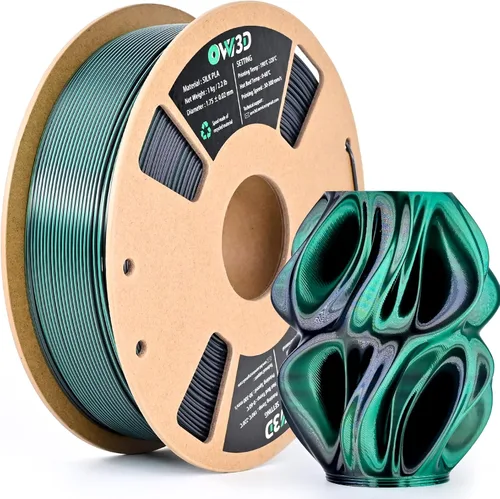 Vista 19 de OVV3D - Filamento PLA para impresora 3D de 8.82 oz x 4 bobinas, PLA Transparente Pla Multicolor