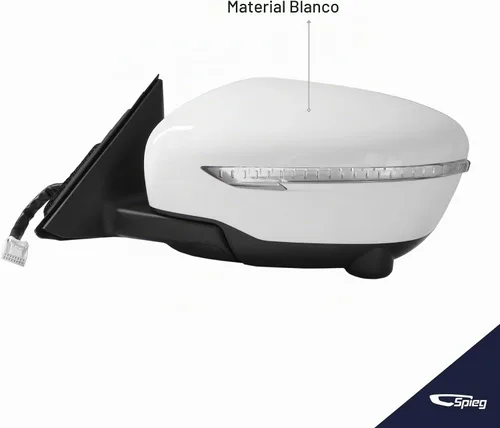 Vista 3 de Spieg 2014-2017 Nissan Rogue Driver Side Door Mirror Reemplazo con Power Heated 360 View Camera Luz de señal de giro Blanco NI1320254 Izquierda