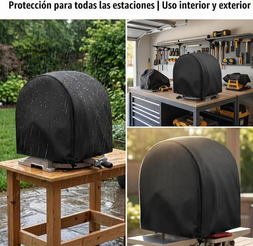 Vista 7 de Sierra ingletadora eléctrica cubierta 28L* 24W* 28H pulgadas impermeable Negro