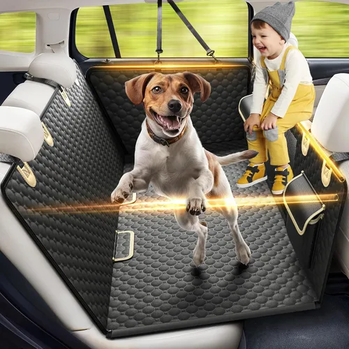 Vista 11 de SHARLOVY - Funda y extensor de asiento trasero para perros grandes, resistente y duradera, ideal para masticadores agresivos. Tipo hamaca, funciona