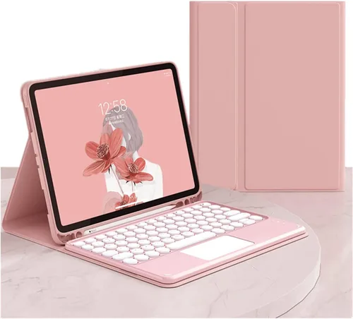 Vista 21 de Funda con teclado para iPad Air2 - Touchpad, magnético, Bluetooth desmontable, funda inteligente delgada para iPad 5ª/6ª generación de 9.7 pulgadas