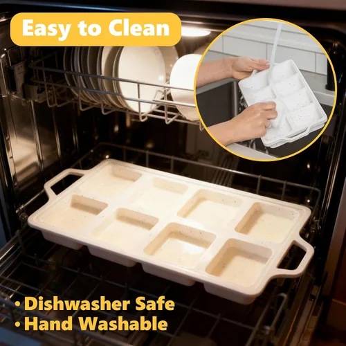 Vista 7 de 1 mini moldes de silicona antiadherentes con guantes de marco de metal, 8 moldes para pan de cavidad de tazas, moldes pequeños para hornear, moldes