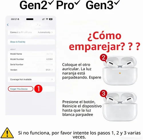 Vista 2 de OEM A2031 Reemplazo de auricular lateral izquierdo único para 2ª generación, compatible con funda de carga original A1938 cojín de oído