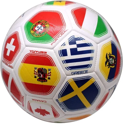Vista 7 de Balón de fútbol al aire libre con bandera mundial 2026 para entrenamiento de bandera mundial, tamaño 5 (grado S)