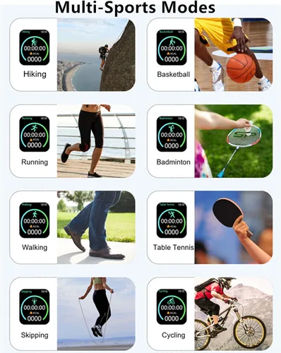 Vista 5 de Tuanzi X8S Reloj inteligente 2 en 1 con audífonos, TWS, Bluetooth, monitor de salud, reloj deportivo, rastreador de actividad (X8S-negro)