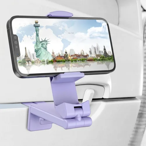 Vista 12 de Perilogics - Soporte universal para teléfono en vuelo de avión. Visualización manos libres con rotación multidireccional de 360 grados.