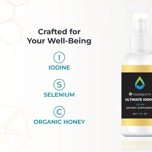 Vista 5 de Youngevity Suplemento de yodo definitivo: suplemento vegano con 300 mcg de yodo, B12, zinc, selenio y cobre, líquido para energía, metabolismo
