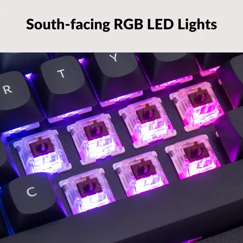 Vista 6 de Keychron Q4 Teclado mecánico personalizado con cable Macro programable QMKVIA aluminio completo interruptor Gateron G Pro marrón intercambiable