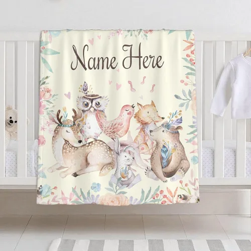 Vista 18 de Manta de bebé personalizada para niñas y niños, manta de bebé personalizada con nombre para niños pequeños, niños, ducha, recién nacidos, guardería