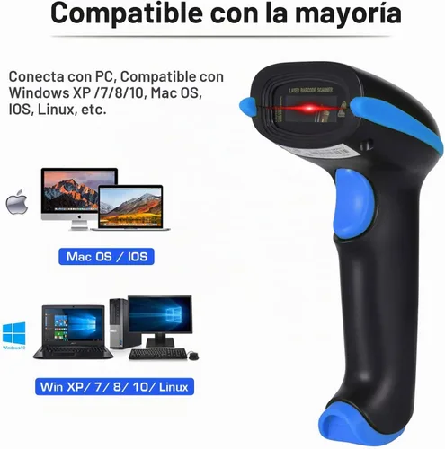 Vista 5 de WoneNice lector de código de barras con cable USB inalámbrico del escáner