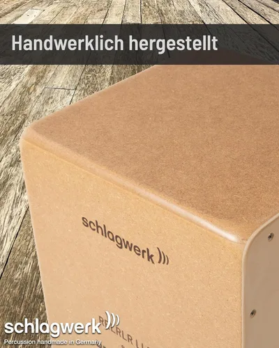 Vista 2 de Schlagwerk CP80 Rudiments Series Snare Cajon l Natural Abedul Superficie de juego l Caja de resonancia SPL l Cajas de alambre fijo l Fabricado
