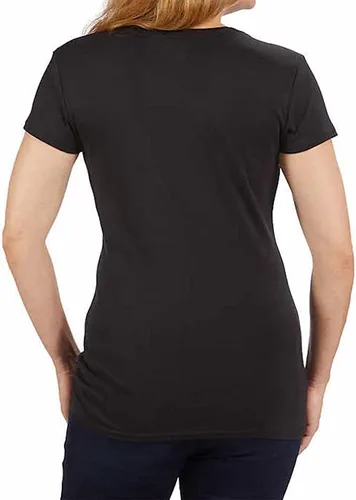 Vista 2 de Kirkland Signature Camiseta con cuello en V para mujer (negro, X-Laege), Negro
