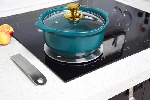 Vista 3 de Difusor de calor de 5.5 pulgadas, adaptador de inducción de acero inoxidable con puntos cóncavos para estufa de gas eléctrica, placa de inducción