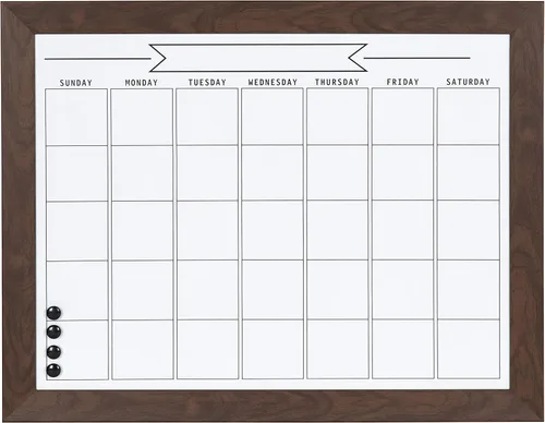Vista 6 de DesignOvation – Calendario mensual con marco magnético de borrado en seco