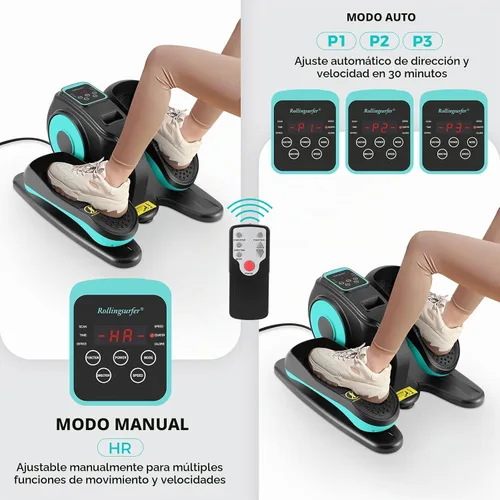 Vista 3 de Rollingsurfer Under Desk Elliptical Machine, Electric Leg Exerciser for Seniors, Compact Seated Pedal Exerciser, Portable Elliptical Trainer with