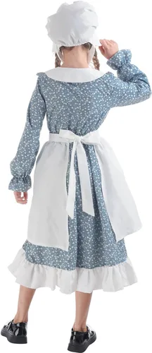 Vista 39 de Nuoqi - Vestidos de pionera para niñas, disfraz colonial