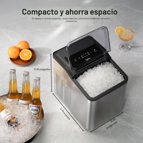 Vista 6 de Typhur Nugget - Máquina de hielo para encimera, bomba autolimpiante, 35 lb