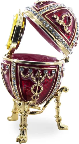 Vista 5 de BestPysanky 1895 Rosebud Royal Imperial Huevo de Pascua con reloj sorpresa
