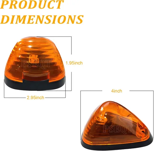 Vista 6 de PSEQT Luces Marcadoras de Techo de Cabina 10 LED Ámbar Luces de Gálibo Superiores Compatibles con Ford 1999-2016 F150 F250 F350 F450 F550 Super Duty