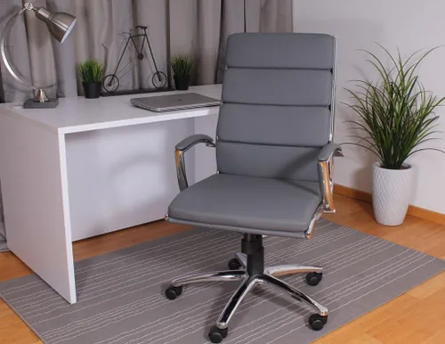 Vista 2 de Boss Office Products CaressoftPlus - Silla ejecutiva, color gris