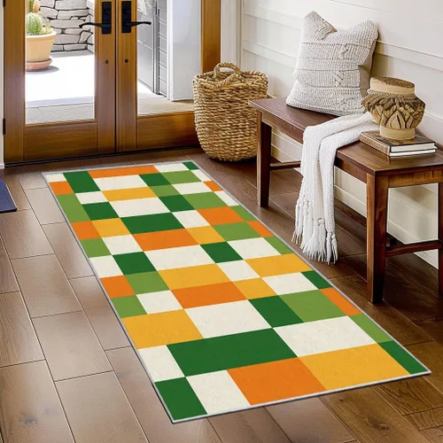 Vista 9 de Memphis Runner Rug 2x4 Small - Hallway Runner Rug Retro 80s Funky Geometric Fashion Pattern, Non Slip, Washable, Memphis Home Decor Carpet for