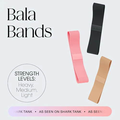 Vista 2 de Bala Booty Bands Resistance Bands for Women & Men - Elastic Exercise Bands for Working Out - Wrist, Ankle, Legs & Booty Bands - Workout Resistance