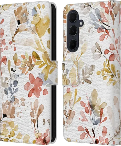 Vista 116 de Head Case Designs Officially Licensed Ninola Beige Wild Grasses Leather Wallet Case Compatible with Samsung Galaxy A07 4G