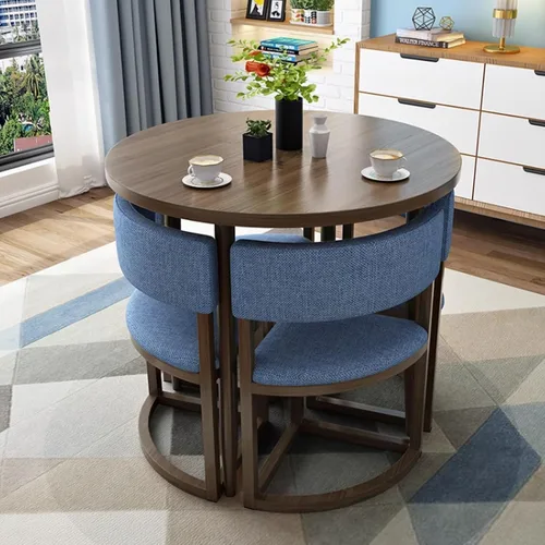 Vista 15 de YVYKFZD Round Conference Table, Small Office Reception Room Club Table, Business Conference Room Table and Chair, Simple Kitchen Dining Table Set