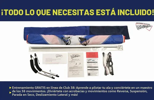 Vista 4 de Revolution Kites EXP Sport Wing Kite con tecnología Reflex (mangos/juego de línea/manual de instrucciones
