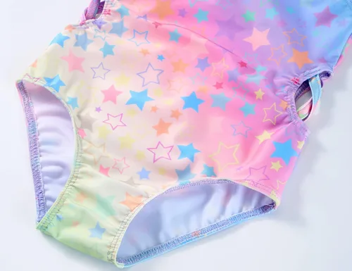 Vista 6 de TENVDA Traje de baño de una pieza para niñas de 2 a 12 años