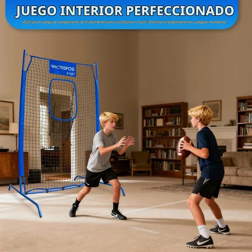 Vista 7 de Football Throwing Target Net, Quarterback Training Equipment with CarryBag
