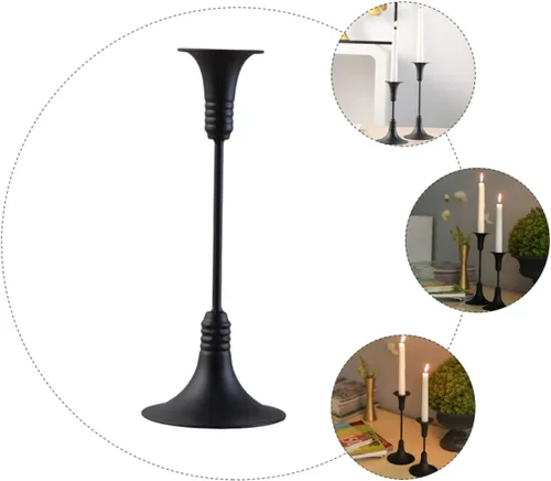 Vista 2 de Candelabros Decoración Festival Candleholder Simple Candleholder Decorativo Candleholder Decoración de Mesa Portavelas Hierro Candelabros Soporte